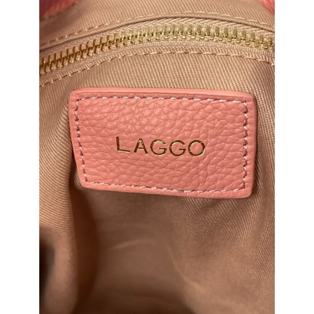 Laggo Leather Hobo Bag Purse Nadia Blush NEW